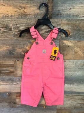 Carhartt Pink infant girl Overalls - Durable
